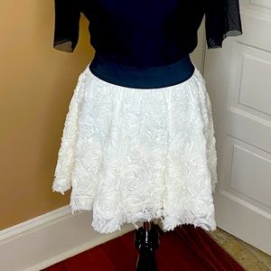 XXI Cream Textured Skirt